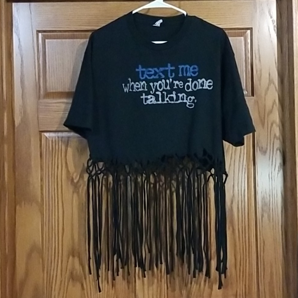 Y2K Black Macrame Crop